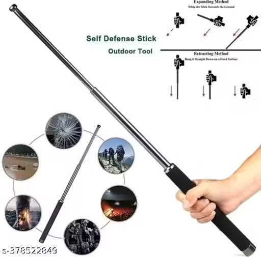 🛡️ DEFENZO™ Foldable Self Defense Stick 💪 | Stay Safe, Stay, freely ⚡