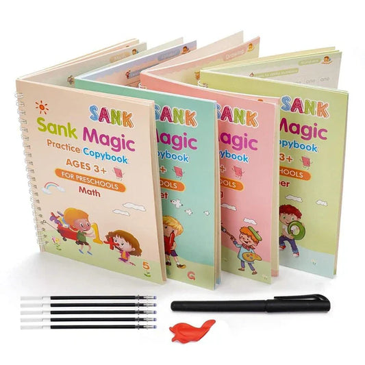 🧠 Learning Joy™ 3D Handwriting Improve Book ✍️ | 4 Books + 1 Magic Pen + Refills 📘✨