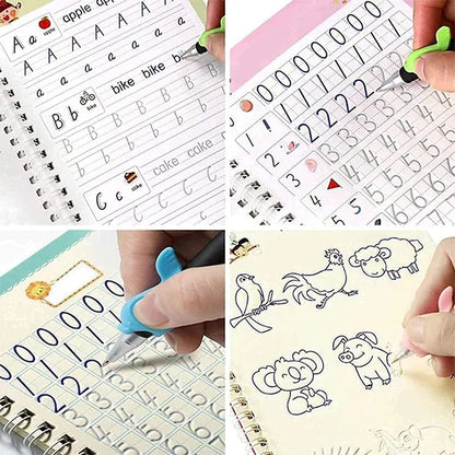 🧠 Learning Joy™ 3D Handwriting Improve Book ✍️ | 4 Books + 1 Magic Pen + Refills 📘✨