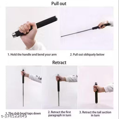 🛡️ DEFENZO™ Foldable Self Defense Stick 💪 | Stay Safe, Stay, freely ⚡